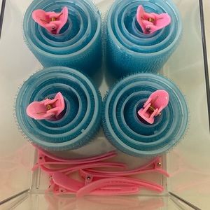 Self-grip Hair Rollers (4x4 with 9 clips)